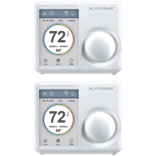 Xtreme Connected Home 3.5` WiFi Touchscreen Smart Thermostat With Free Phone App 2 Pack