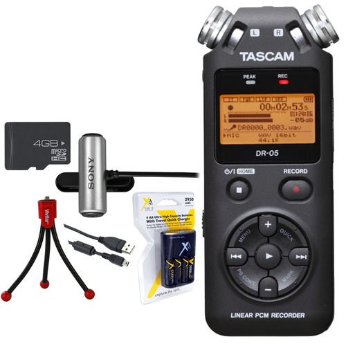 Tascam Portable Digital Recorder DR-05 with Deluxe Bundle