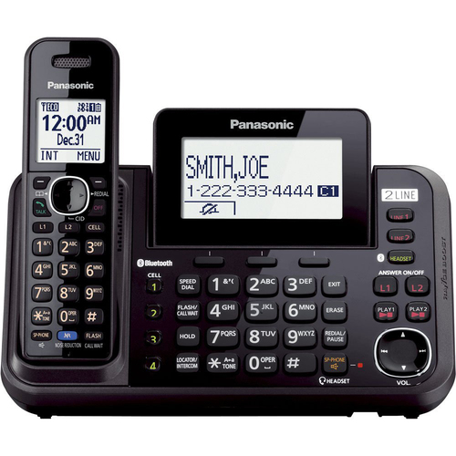 Panasonic 2-Line Phone with Answering Machine and 1 Cordless Handset - KXTG9541B