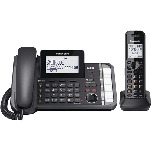 Panasonic 2-Line Corded Telephone System with 1 Cordless Handset - KXTG9581B