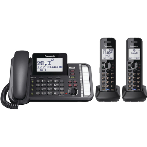 Panasonic 2-Line Corded Telephone System with 2 Cordless Handsets - KXTG9581B