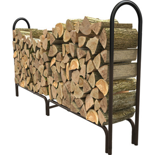 Panacea 8-Feet Deluxe Outdoor Log Rack in Black - 15204