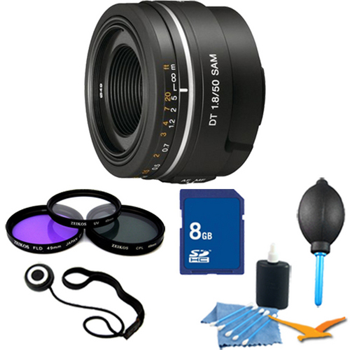 Sony SAL50F18 - 50mm f/1.8 SAM DT Lens for Sony Alpha DSLR's Essentials Kit