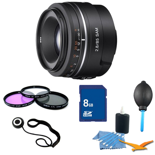 Sony SAL85F28 - 85mm f/2.8 SAM Mid-range Telephoto Lens Essentials Kit