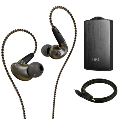 MEElectronics Pinnacle P1 High Fidelity Audiophile In-Ear Headphones w/ FiiO A3 Amp Bundle