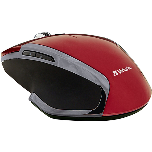 Verbatim Wireless Notebook 6-Button Deluxe Blue LED Mouse in Red - 99018