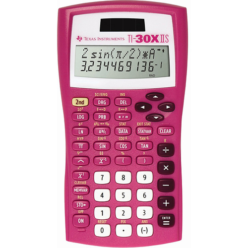 Texas Instruments Scientific Advanced 2-Line Calculator in Pink - 30XIIS/TBL/1L1/AZ