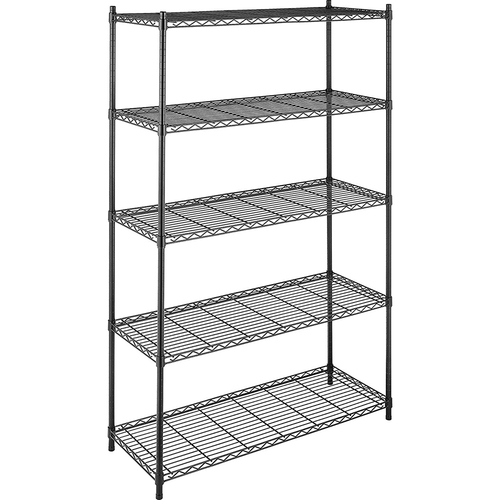 Whitmor Supreme 5-Tier Storage Shelves in Black - 6070-3885