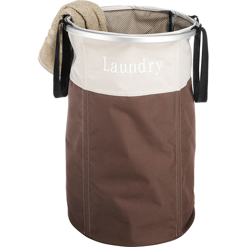 Whitmor Easycare Round Laundry Hamper in Java - 6205-2464-JAVA