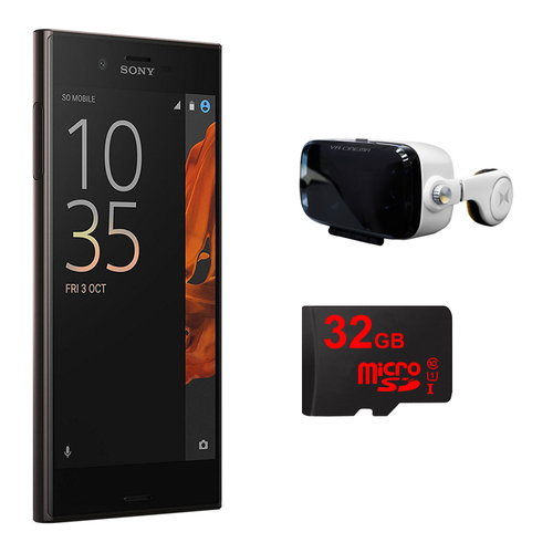 Sony Xperia XZ 5.2` Unlocked Smartphone - 32GB + VR Accessory Bundle