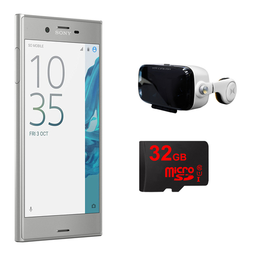 Sony Xperia XZ 5.2` Unlocked Smartphone - 32GB + VR Accessory Bundle