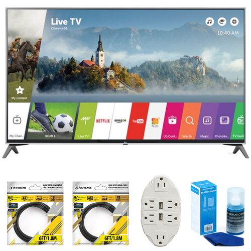 LG 49` Super UHD 4K HDR Smart LED TV 2017 Model 49UJ7700 with Cleaning Bundle