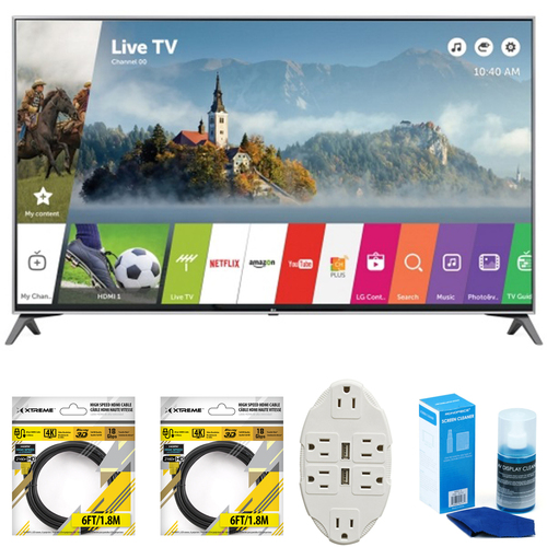 LG 60` Super UHD 4K HDR Smart LED TV 2017 Model 60UJ7700 with Cleaning Bundle