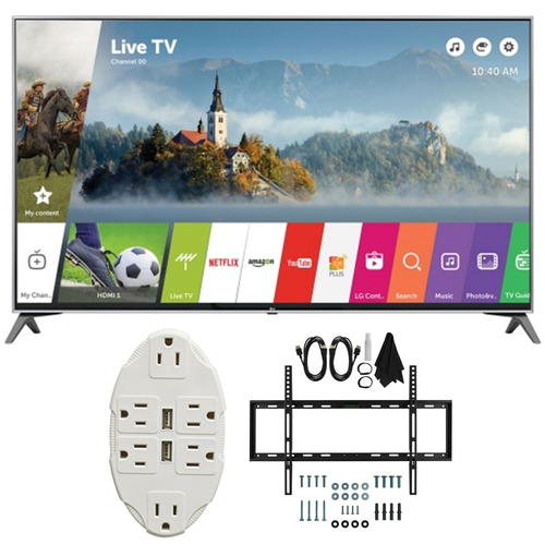 LG 60` Super UHD 4K HDR Smart LED TV 2017 Model 60UJ7700 with Wall Mount Bundle