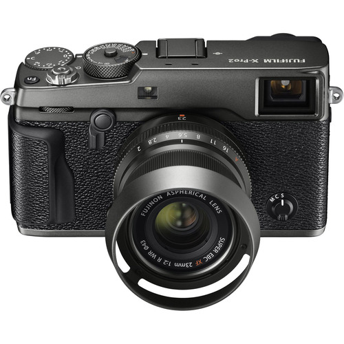 Fujifilm 	X-Pro2 Body with XF23mmF2 R WR Lens and Lens Hood Kit, Graphite Edition