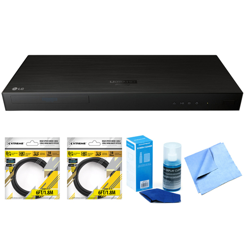 LG 4K Ultra-HD Blu-ray Player with Multi HDR UP970 with Cleaning Bundle