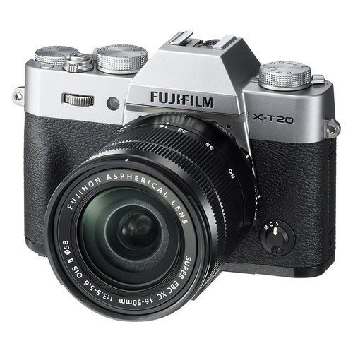 Fujifilm X-T20 Mirrorless Digital Camera w/ XC16-50mm F3.5-5.6 OISII Lens Kit - Silver