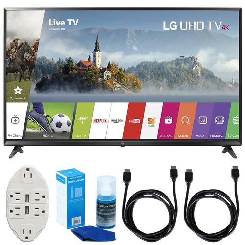 LG 43-inch UHD 4K HDR Smart LED TV (2017 Model) w/ Accessories Bundle