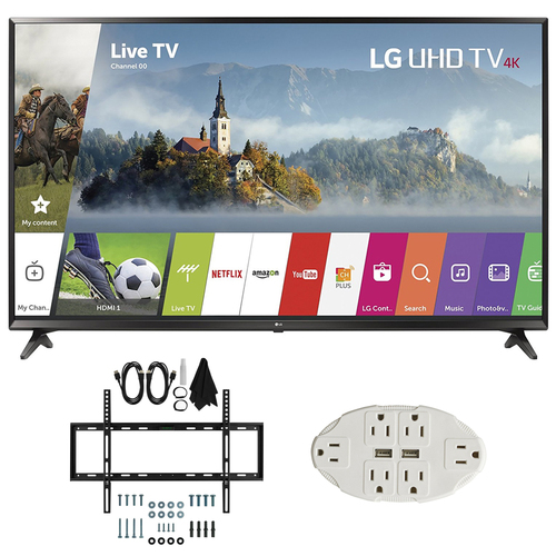 LG 43-inch UHD 4K HDR Smart LED TV (2017 Model) w/ Wall Mount Bundle