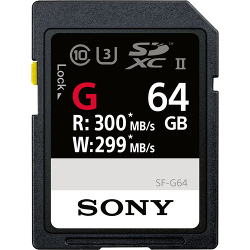 Sony SF-G Series 64GB UHS-II SD Memory Card (SF-G64/T1)