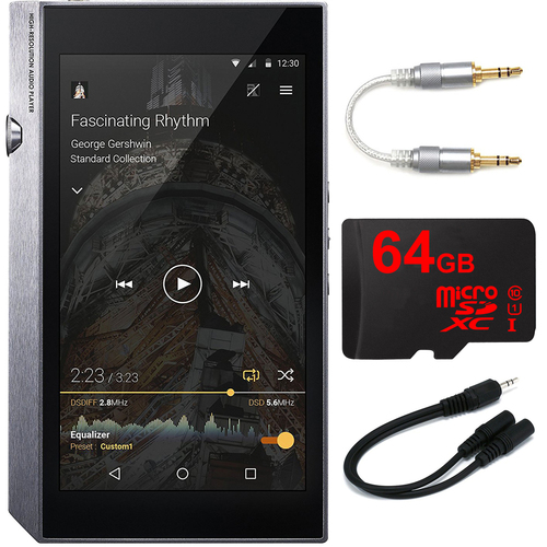 Pioneer Portable Digital Audio Player w/WiFi & B.tooth Silver w/64GB Card Bundle