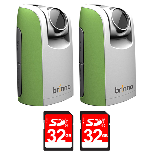 Brinno 2-Pack Time Lapse & Stop Motion HD Video Camera w/ 2-Pack 32GB Memory Card