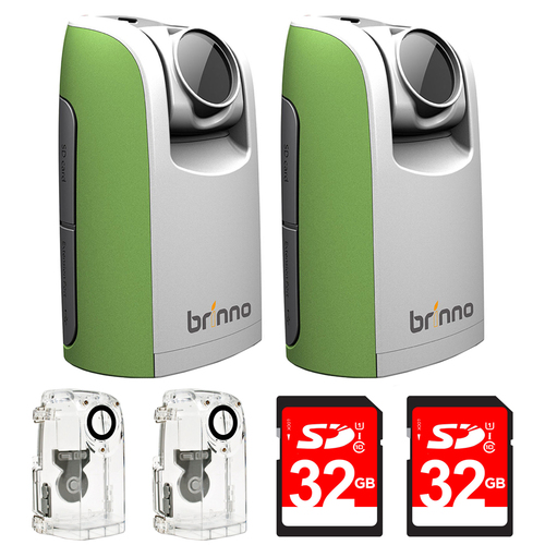 Brinno 2-Pack Time Lapse & Stop Motion HD Video Camera - Green w/ 64GB Bundle
