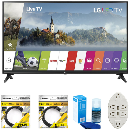 LG 55-inch Full HD Smart TV 2017 Model 55LJ5500 with Cleaning Bundle