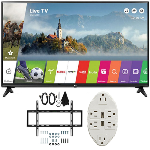 LG 49` Class Full HD Smart LED TV 2017 Model 49LJ5500 with Wall Mount Bundle