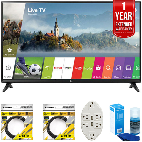 LG 49` Class Full HD Smart LED TV 2017 Model 49LJ5500 with Extended Warranty Kit