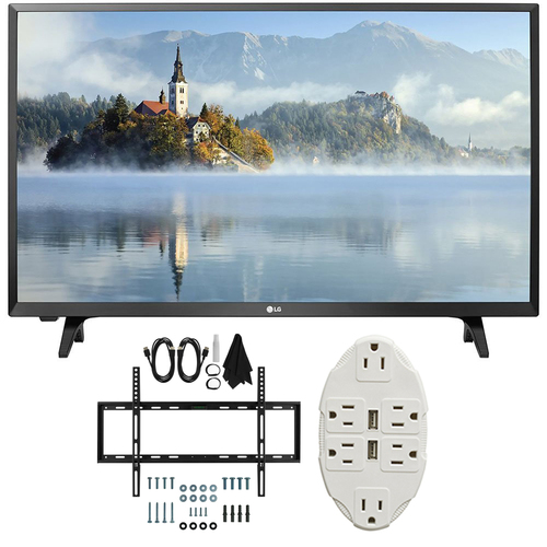 LG LJ500B Series 32` Class LED HDTV 2017 Model 32LJ500B with Wall Mount Bundle
