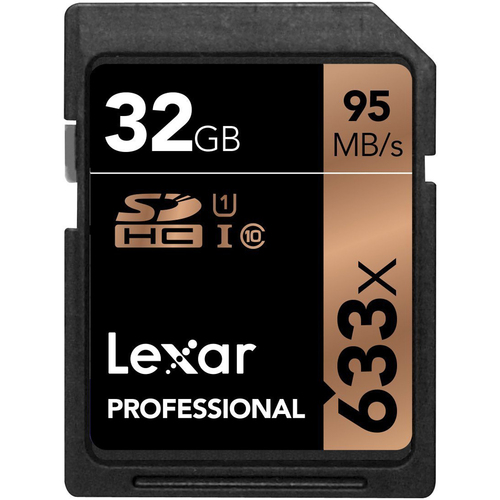 Lexar 32GB Professional 633x SDHC Class 10 UHS-I/U1 Memory Card Up to 95 Mb/s