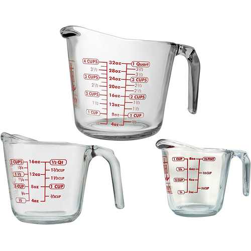 Anchor Hocking 3-Piece Open Handle Measuring Cup - 92032L11