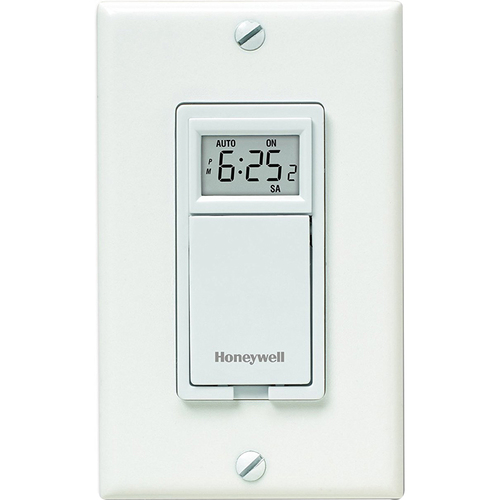 Honeywell 7-Day Programmable Light Switch Timer in White - RPLS730B1000/U