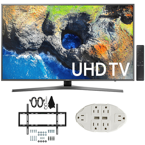 Samsung 54.6` 4K Ultra HD Smart LED TV (2017 Model) w/ Wall Mount Bundle