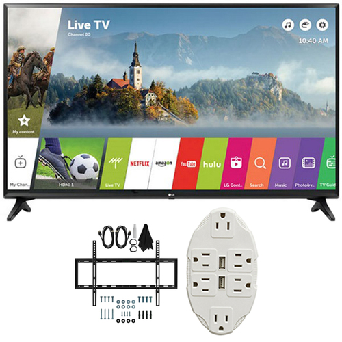 LG 43` Class Full HD 1080p Smart LED TV 2017 Model 43LJ5500 w/ Wall Mount Bundle