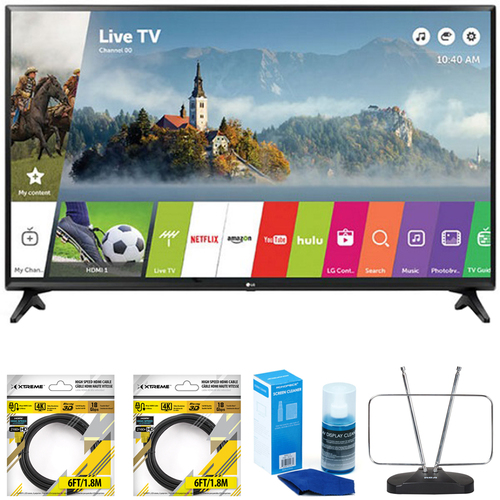 LG 43` Class Full HD 1080p Smart LED TV 2017 Model 43LJ5500 with Cleaning Bundle