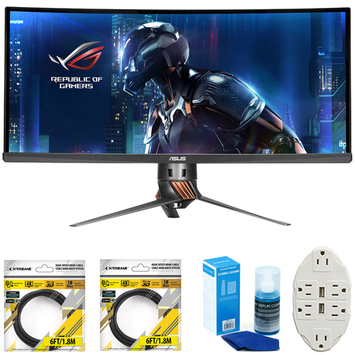 ASUS ROG 34` Ultra-wide Quad HD Swift Curved Gaming Monitor with Cleaning Bundle