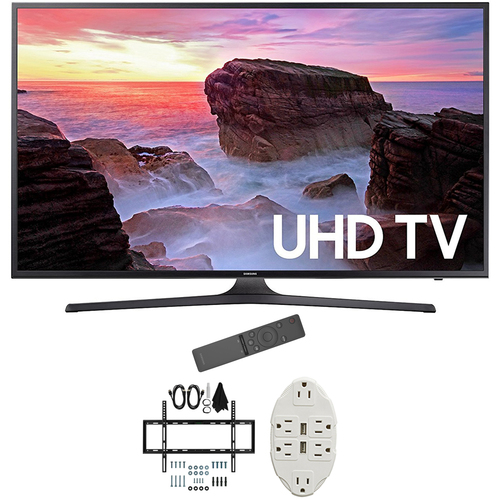 Samsung 50` 4K Ultra HD Smart LED TV 2017 Model with Wall Mount Bundle