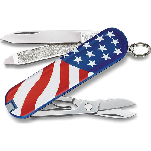 Victorinox Swiss Army Classic SD Pocket Knife (American Flag Design)