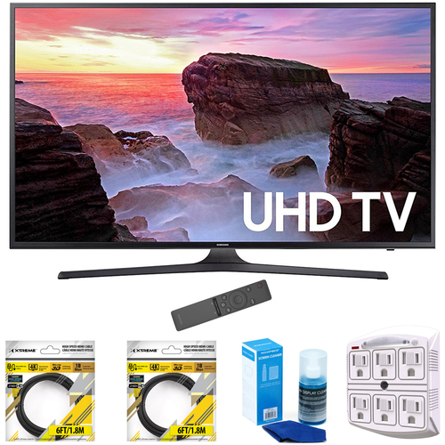 Samsung 55` 4K Ultra HD Smart LED TV 2017 Model with Cleaning Bundle