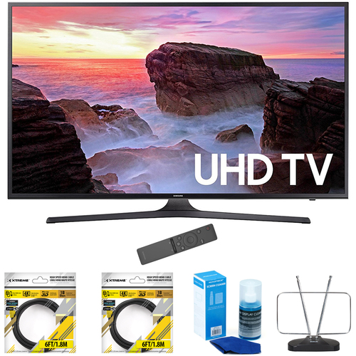 Samsung 55` 4K Ultra HD Smart LED TV 2017 Model with Cleaning Bundle