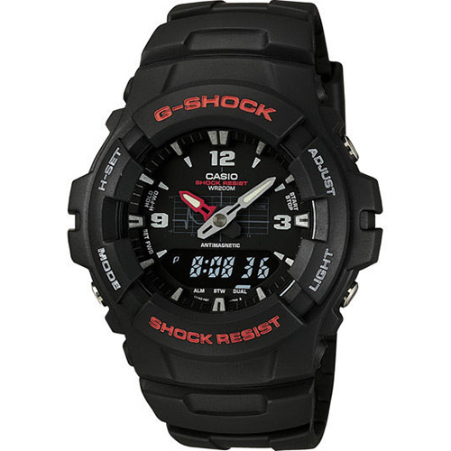 Casio, Inc. G100-1BV - Mens's G-Shock Ana-Digi Black Watch