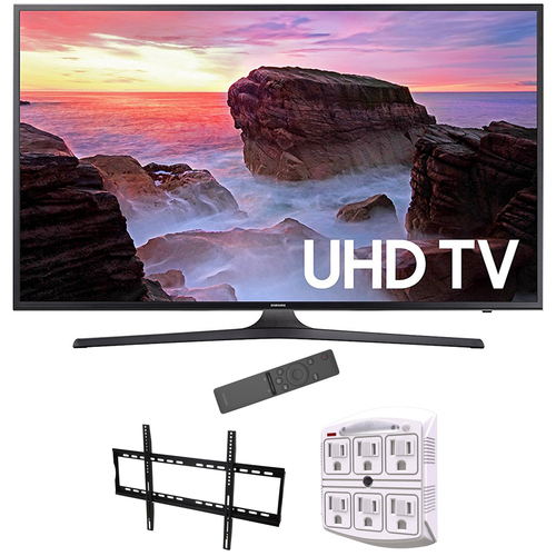 Samsung 65` 4K Ultra HD Smart LED TV 2017 Model with Wall Mount Bundle