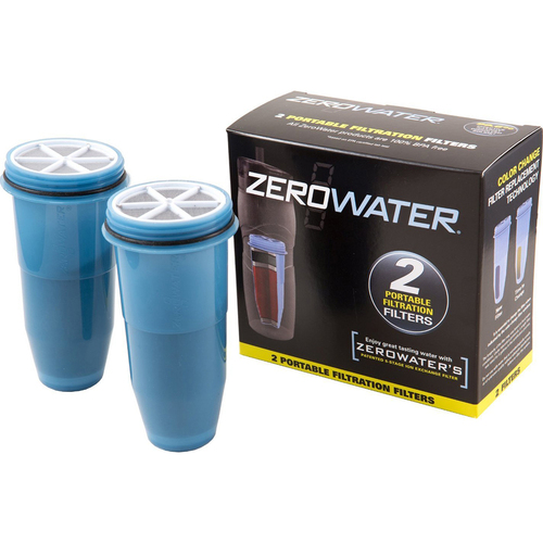 ZeroWater ZR-230 2 Pack Travel Bottle Replacement Filters