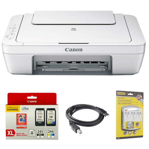 Canon Pixma All-In-One Color Printer, Scanner, Copier w/ Genuine Canon Ink Bundle