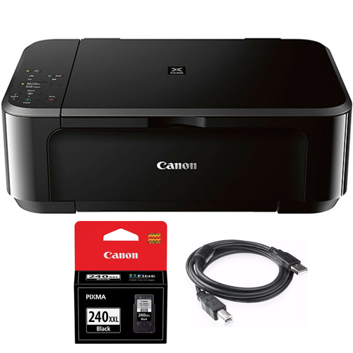 Canon Wireless Inkjet Multifunction Printer w/ Genuine Canon Ink + Printer Cable
