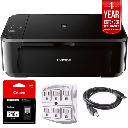 Canon Wireless Inkjet Multifunction Printer w/ Genuine Canon Ink+Warranty Bundle
