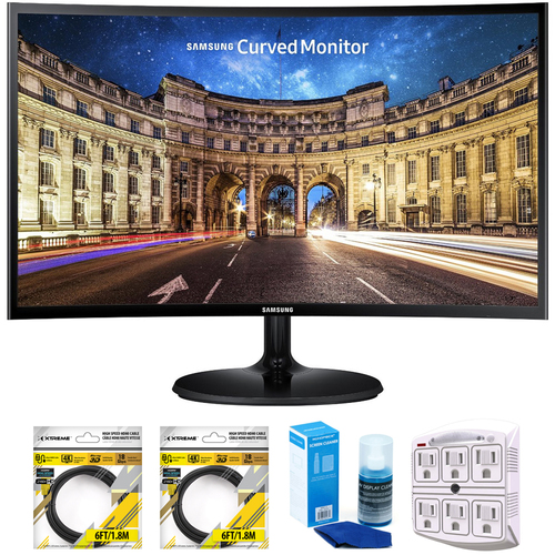 Samsung CF390 Series Curved 22-Inch FHD FreeSync Monitor with Cleaning Bundle