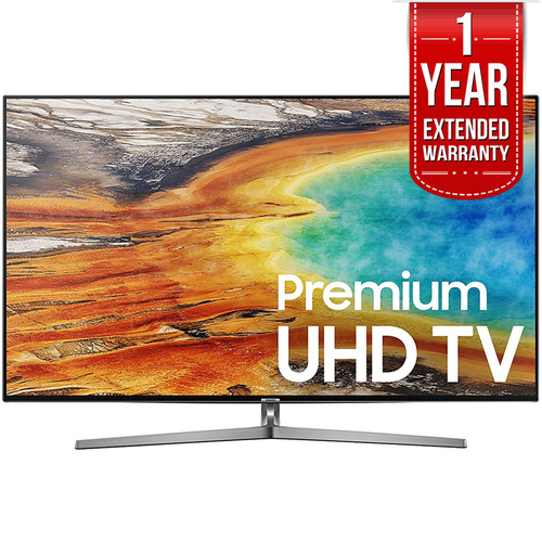Samsung 55` UHD 4K HDR LED Smart HDTV Black 2017 Model  with Extended Warranty